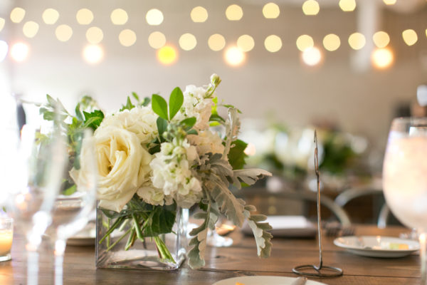 Floral Wedding Centerpiece at Ignite Glass Studios