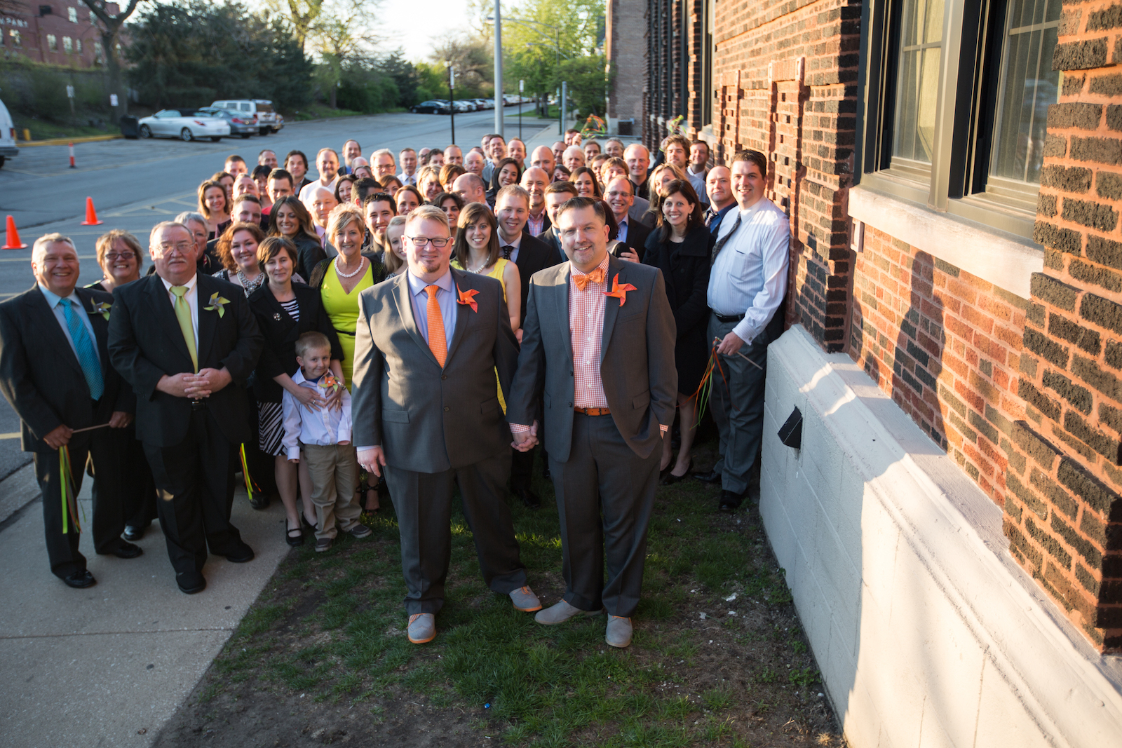 Do you want a photo of all the guests at your small wedding like this one? I'll be there to wrangle people into position for your photographer.