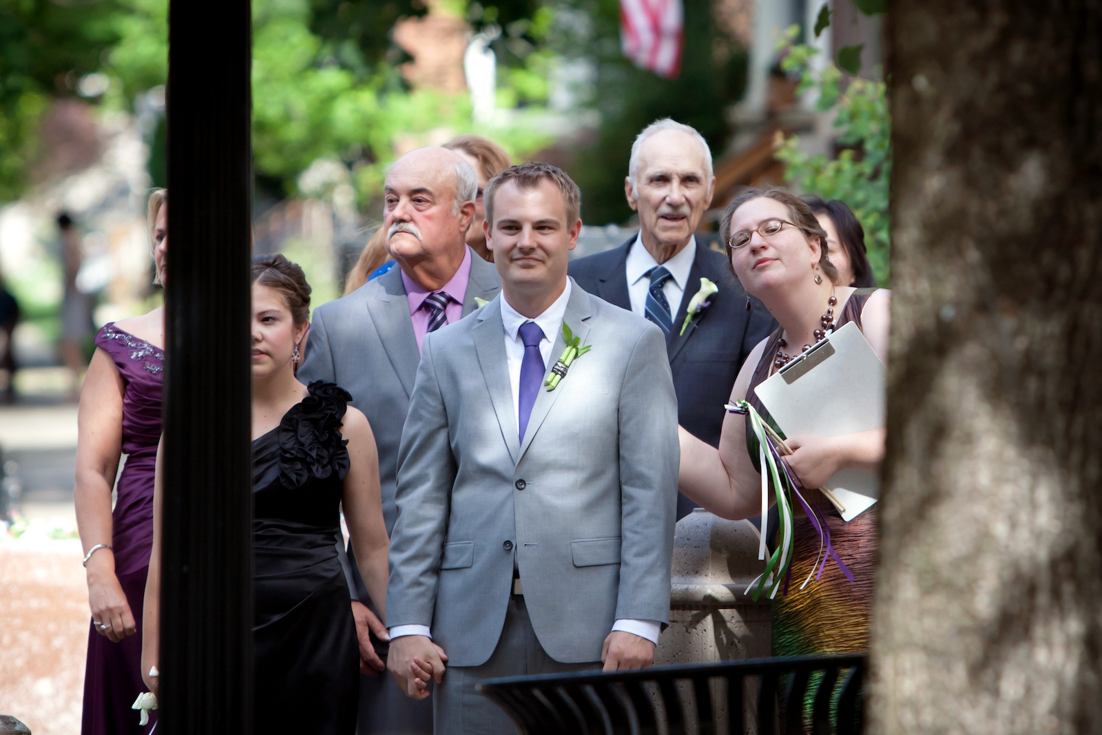 That's me, cueing groom Travis' entrance to his wedding ceremony. Photo © Studio Verite.