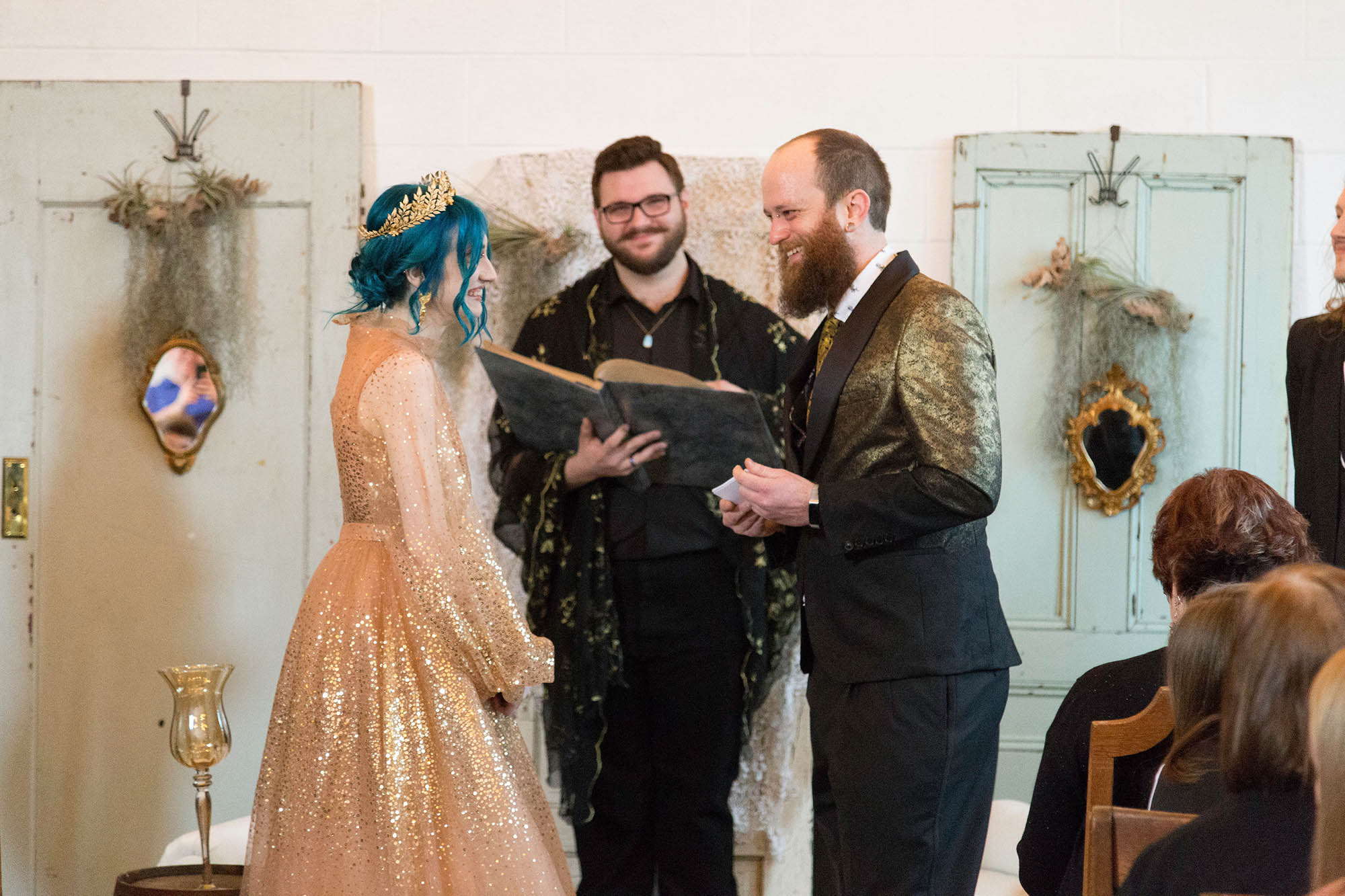 Vintage Boho Wedding Ceremony at Union Pine PDX