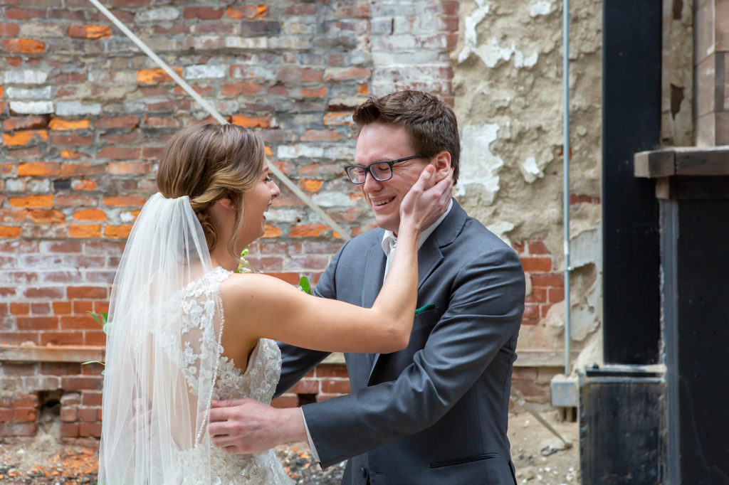 Groom Cries Happy Tears at Madison Event Center Cincinnati Wedding