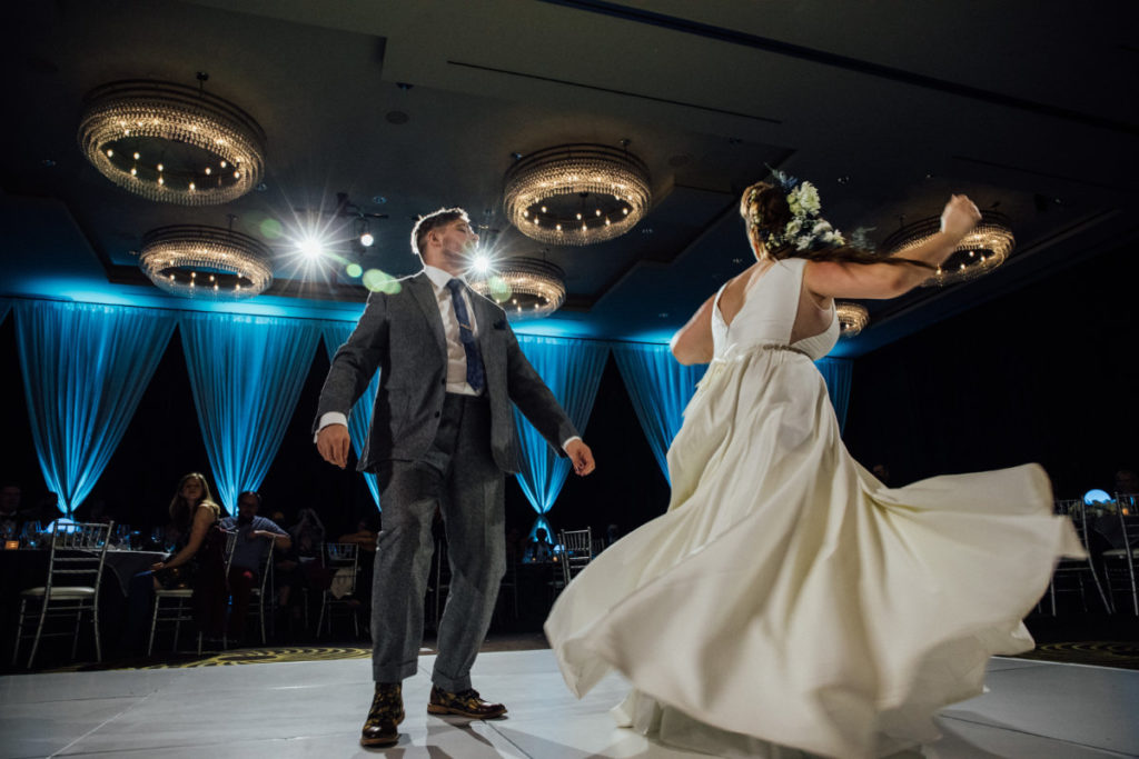 choreographed first dance brides gown twirling