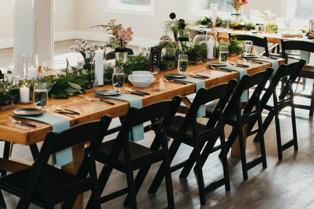 woodsy wedding ceremony layout in Seattle