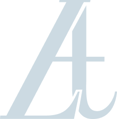 blue transparent monogram for Aisle Less Traveled