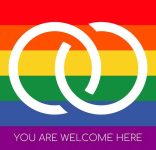 LGBTQ You Are Welcome Here badge