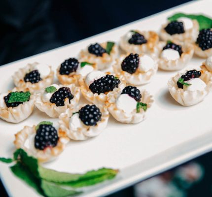 blackberry and cheese wedding hors d'oerves